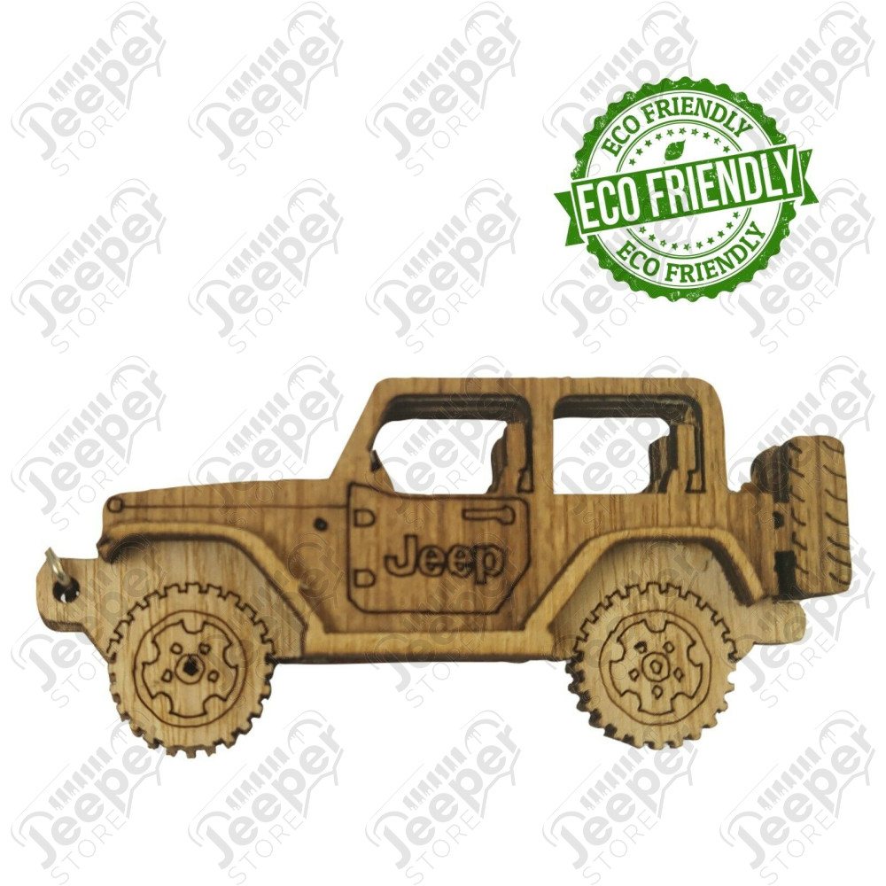Porte clef en bois Jeep