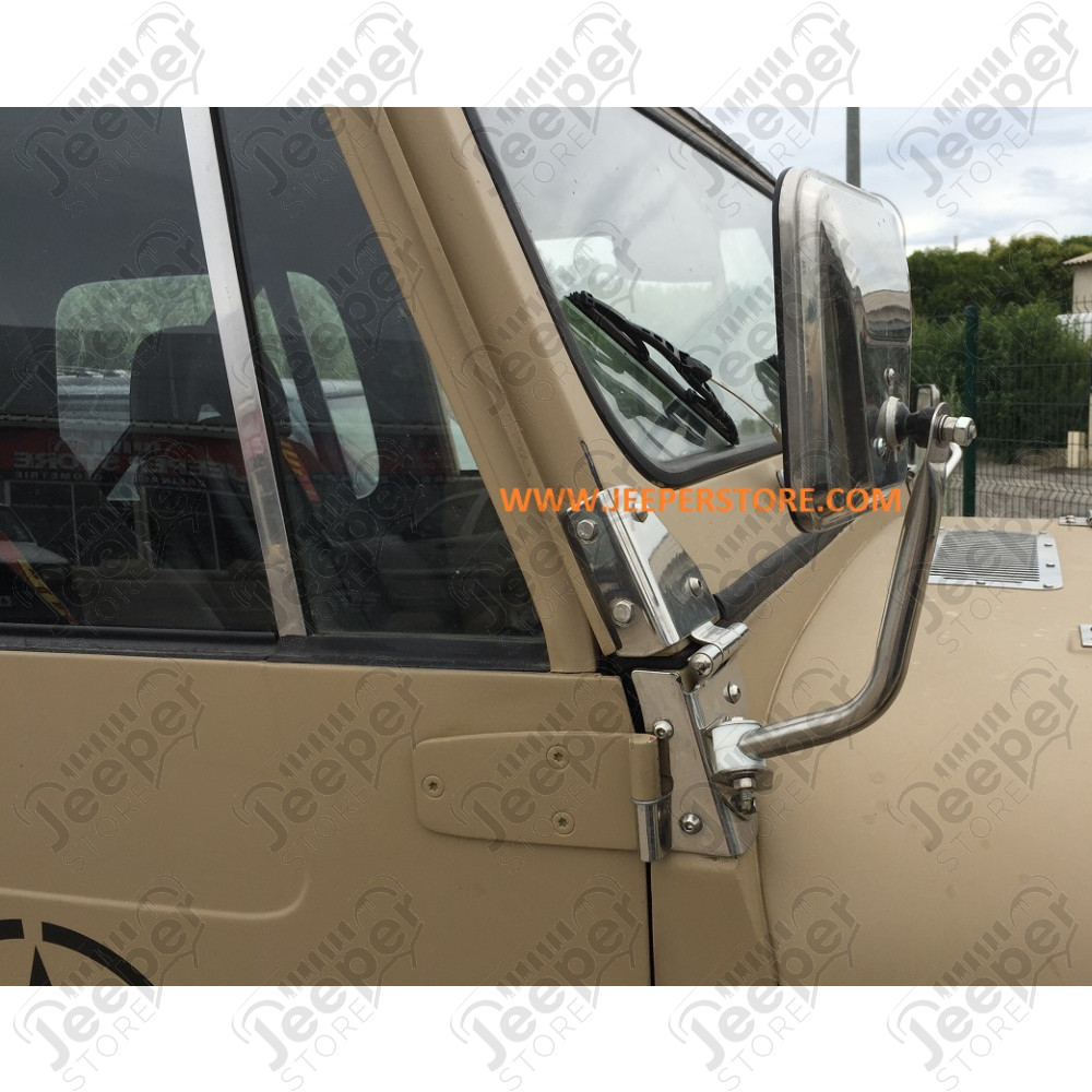 Kit de rétroviseurs acier / inox Jeep CJ, Wrangler YJ , TJ