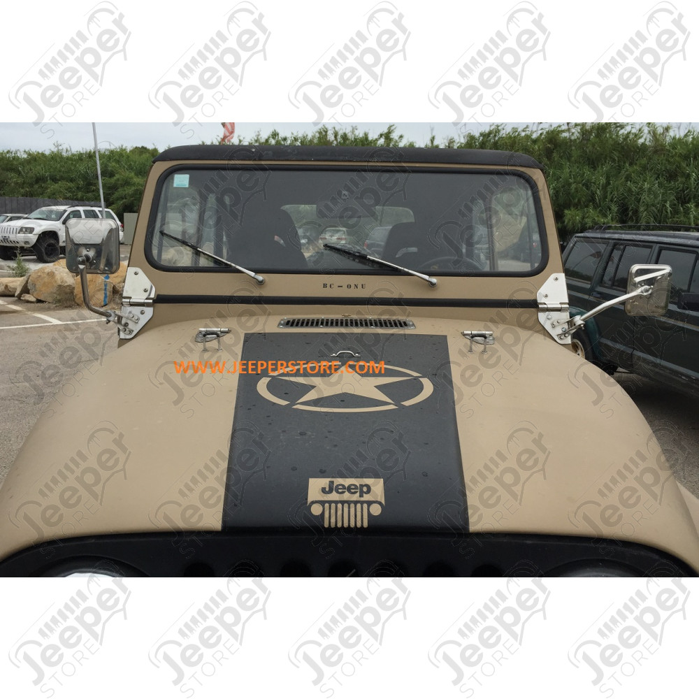 Kit de rétroviseurs extérieur, acier noir, pour Jeep CJ et Wrangler YJ