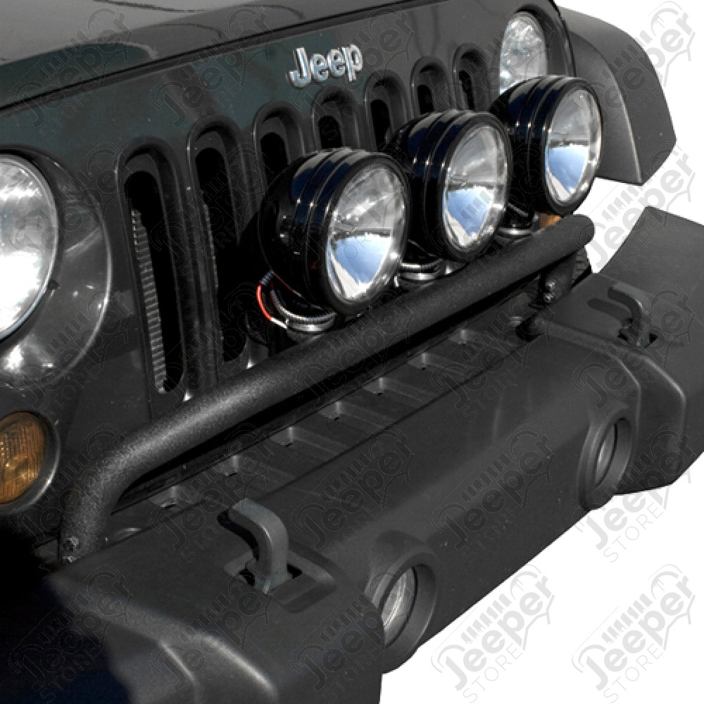 Rampe de lampes portées noir sur pare chocs avant Jeep Wrangler JK