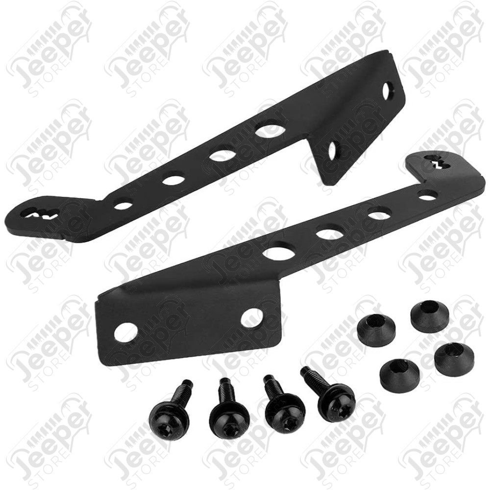 Kit fixations barre de LED (32'' soit 81.28cmcm) sur charnières de capot moteur Jeep Wrangler JL