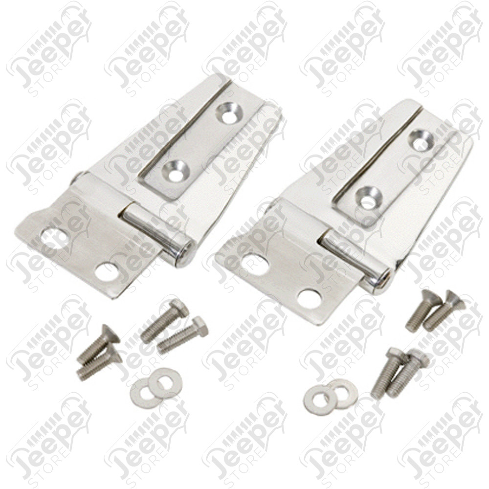 Kit charnières de capot acier inox Jeep Wrangler JK