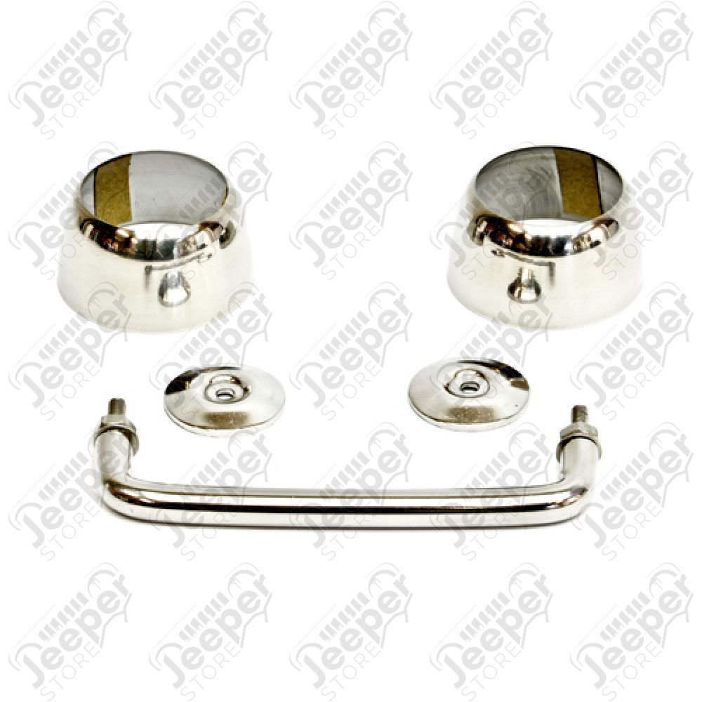 Kit enjoliveurs et arceaux de capot moteur en acier / inox Jeep Wrangler JK