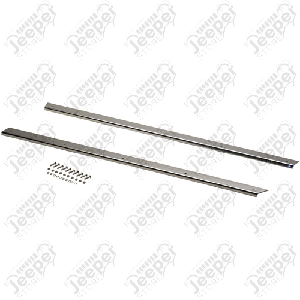 Kit de protections de bas de caisse latéraux en acier inox pour Jeep CJ7 et Wrangler YJ