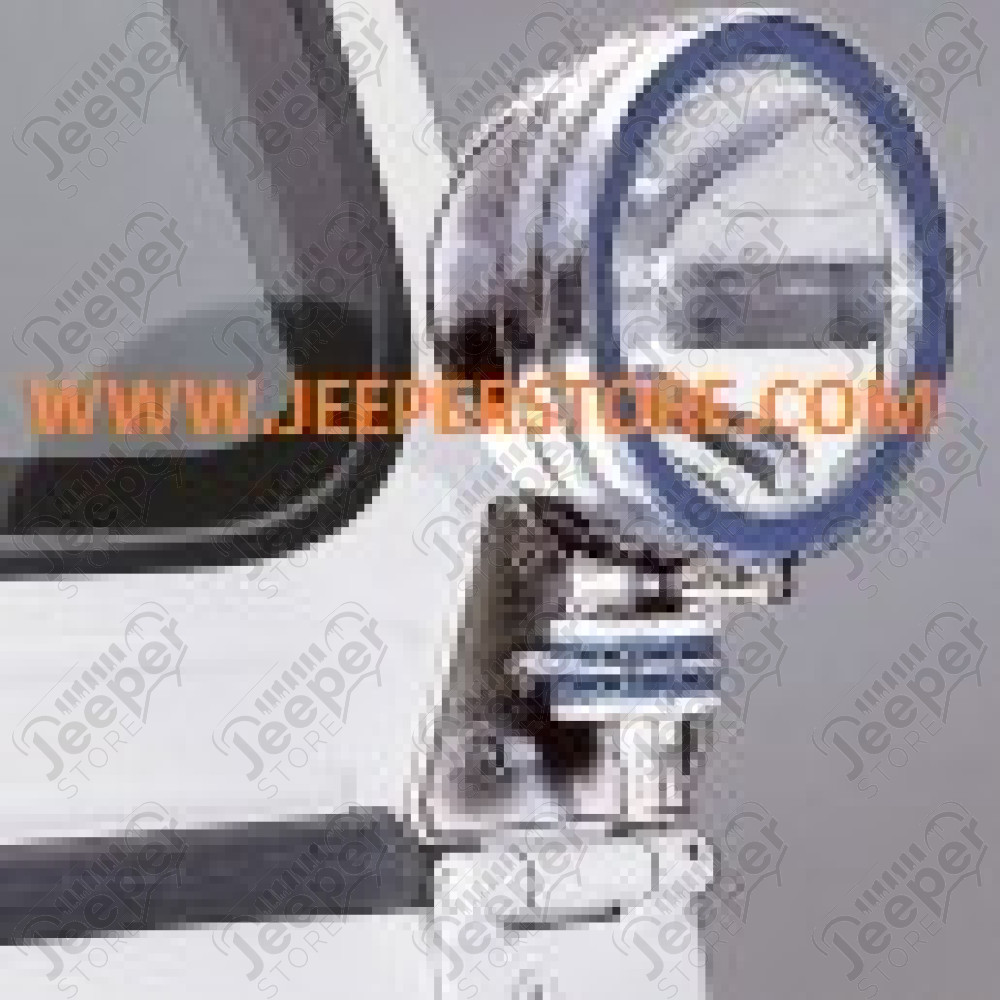 Kit supports de longues portées sur baie de pare brise, couleur acier / inox pour Jeep Wrangler TJ