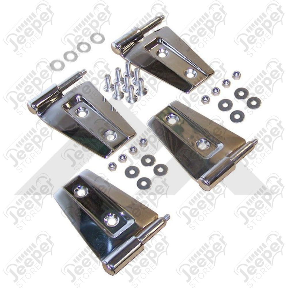 Kit de charnières de porte acier inox - Jeep Wrangler JK (2 portes) - RT34071 / 488476