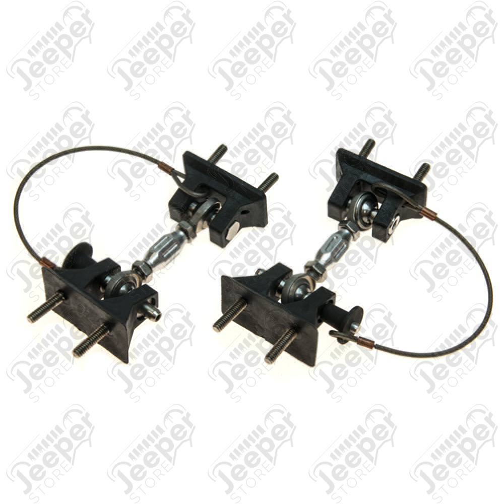 Kit attache capot moteur réglable acier Jeep CJ, Wrangler YJ