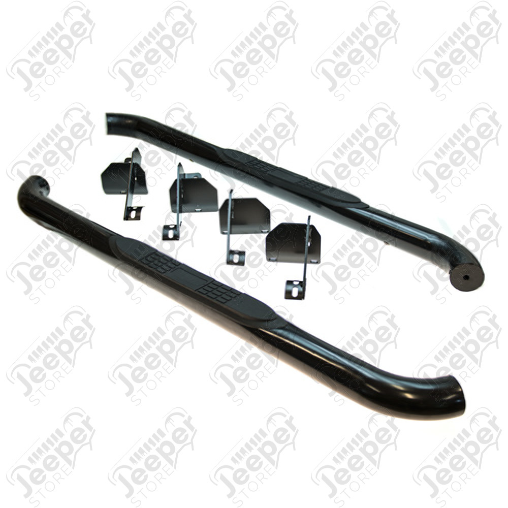 Kit de marchepieds tubulaire noir - Jeep Wrangler JK (2 portes) - NB30062