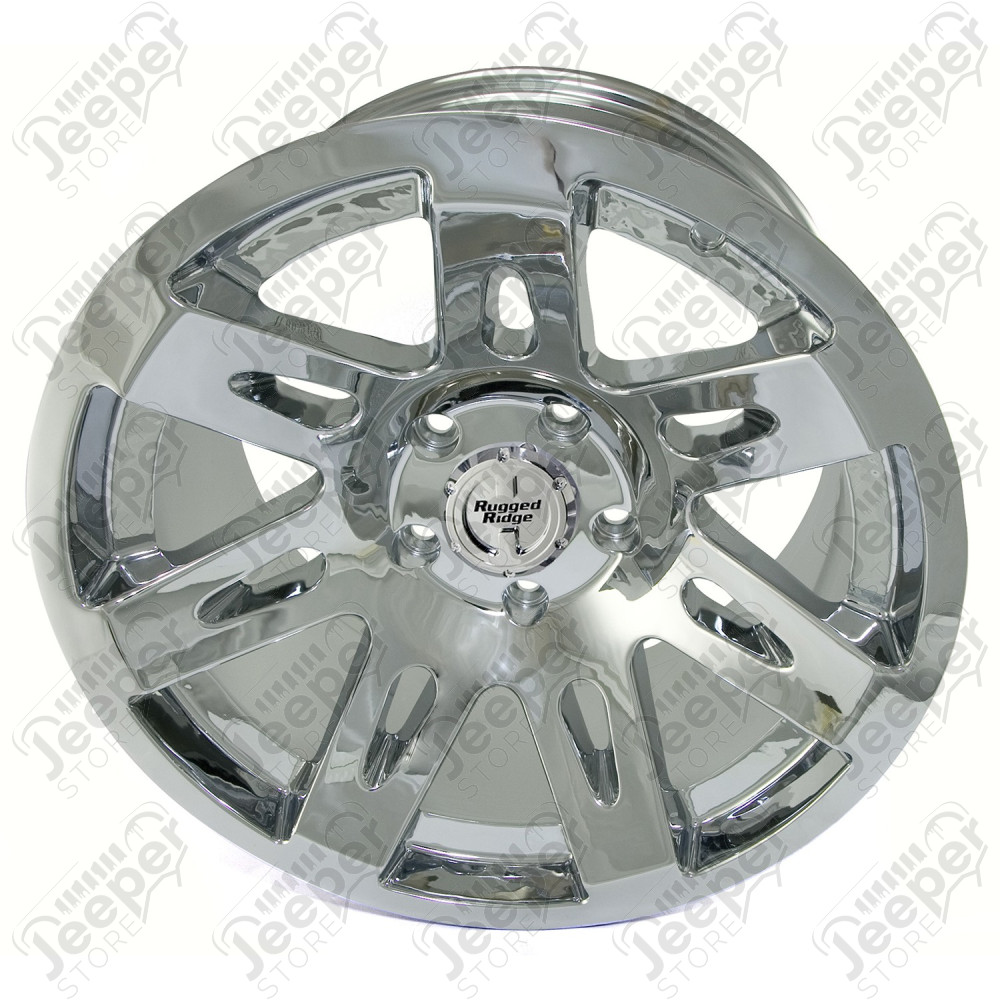 Déstockage: Lot de 5 jantes aluminium XHD Rugged Ridge (couleur chrome) 5x127 - 9x17 - ET: -12
