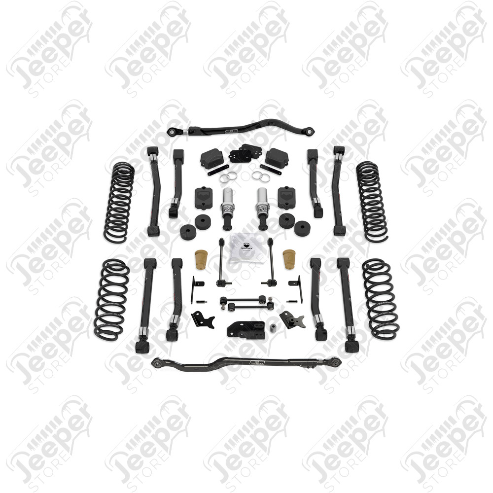 JL 4dr: 2.5” Alpine RT2 Short Arm Suspension System – No Shocks