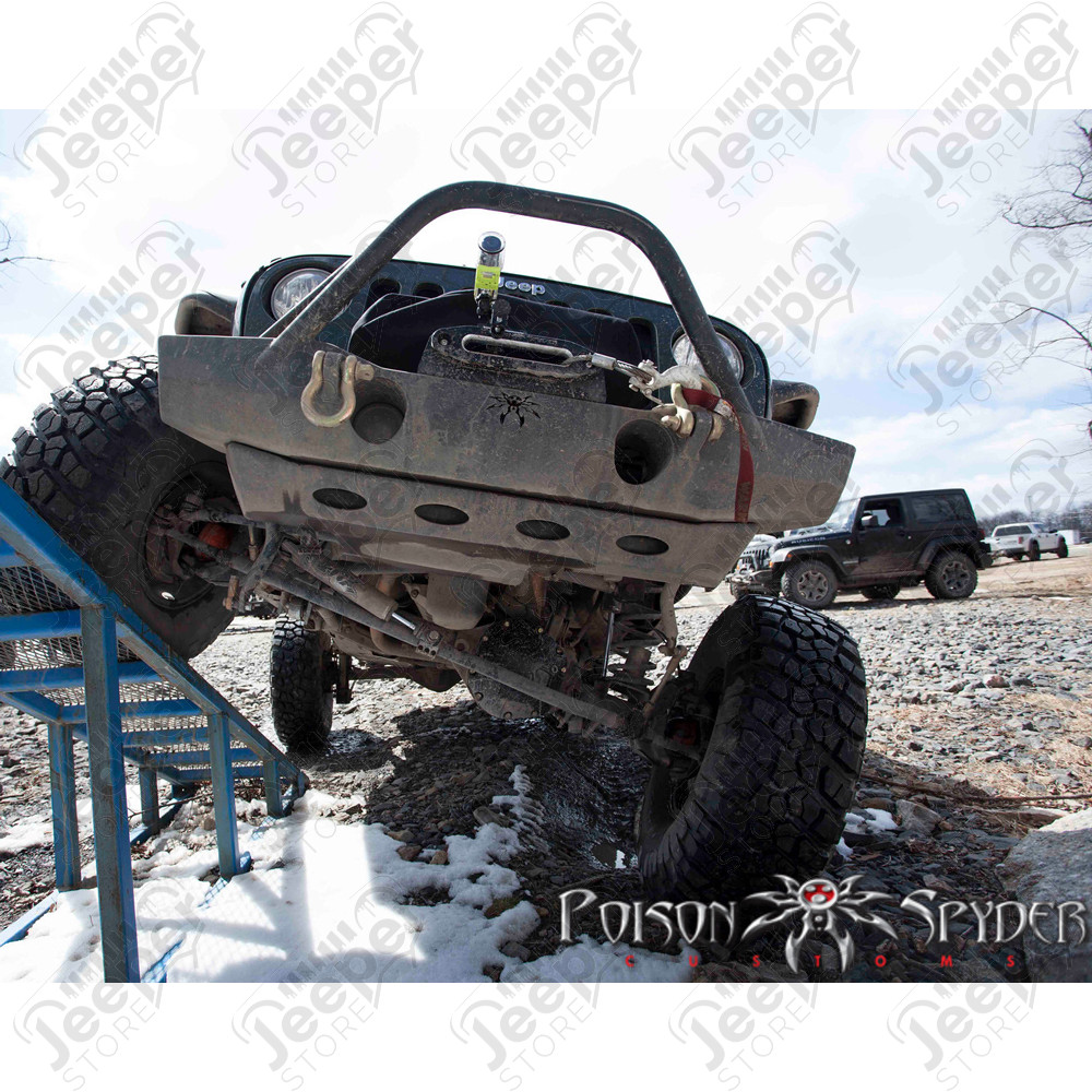 Pare chocs avant acier avec porte treuil MID Brawler (Poison Spider) Jeep Wrangler JK 