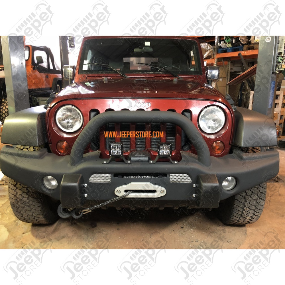 Pare chocs avant acier avec porte treuil type AEV Premium - Jeep Wrangler JK - 1540.38AEV-CA / PCAV-066 / 1533.65CA / JP-BP008