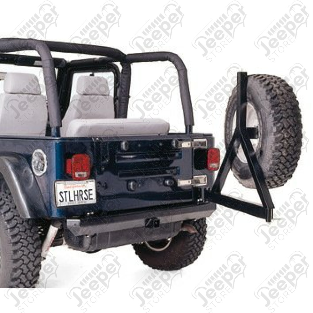 Pare chocs arrière avec support de roue de secours Rock Crusher - Jeep Wrangler YJ, Wrangler TJ - Pare Chocs Type Warn