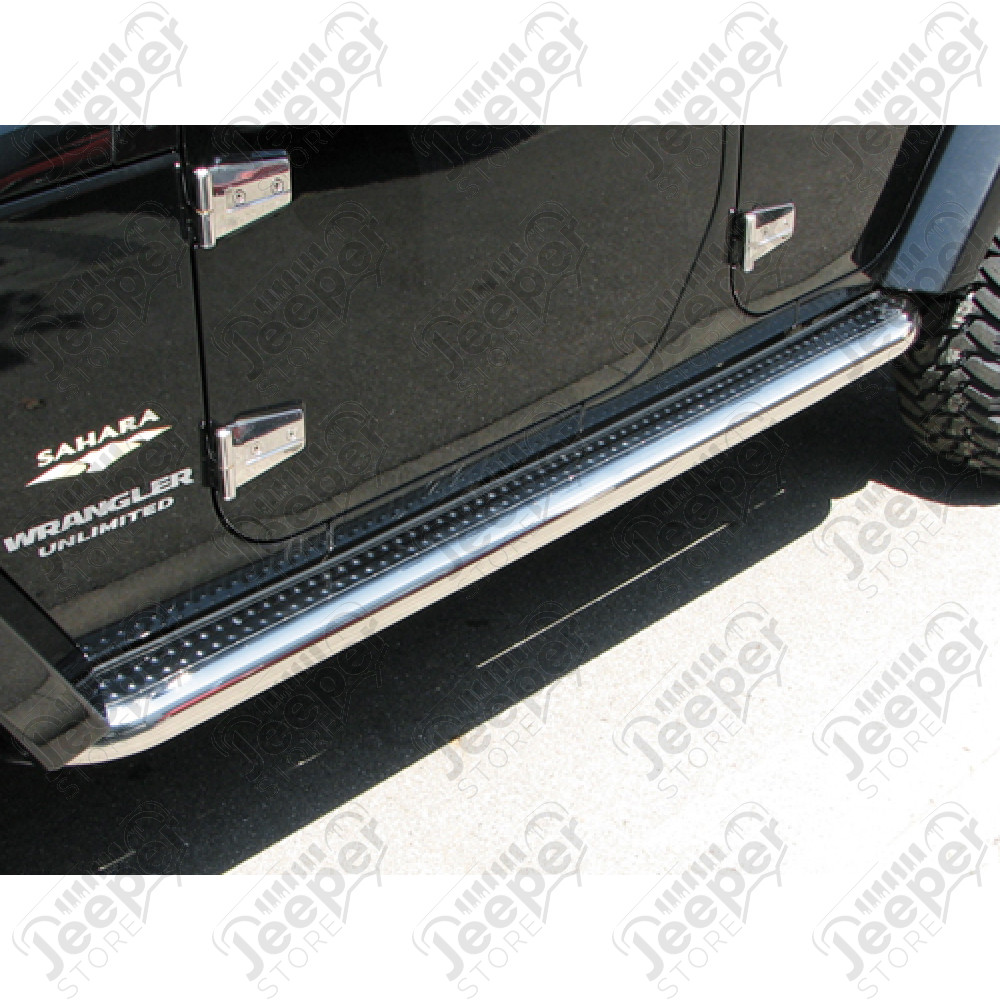 Kit marchepieds INOX avec plateau - Jeep Wrangler JK Unlimited (4 portes) - H8403