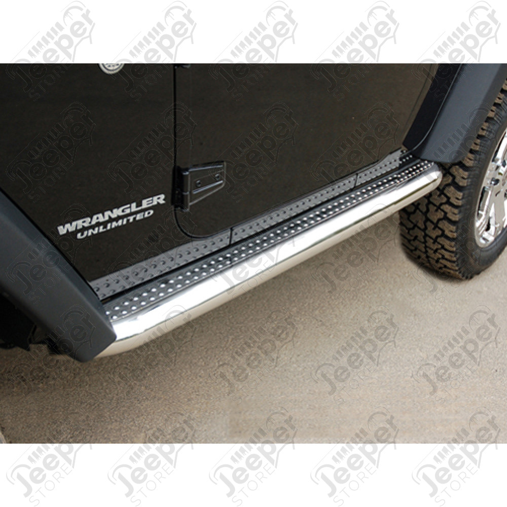 Kit marches pieds INOX avec plateau, pour Wrangler JK, 2 portes diametre 75mm