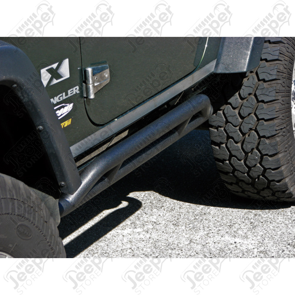 Kit marches pieds acier noir , pour Wrangler JK, 2 portes