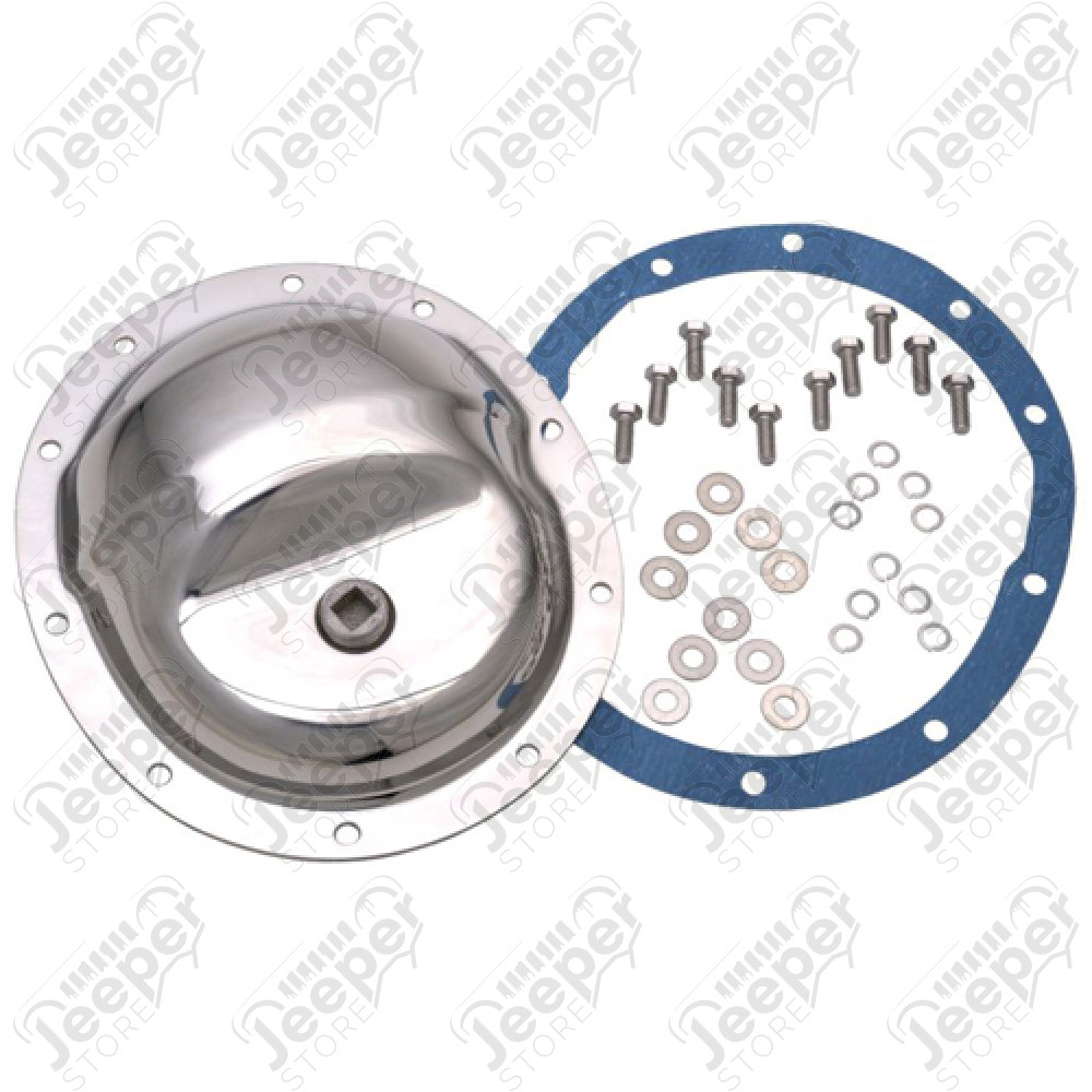 Couvercle de différentiel arrière en acier inox chromé Dana 35, Jeep Wrangler YJ, TJ, JK, Cherokee XJ, Grand Cherokee ZJ, ZG, WJ, WG