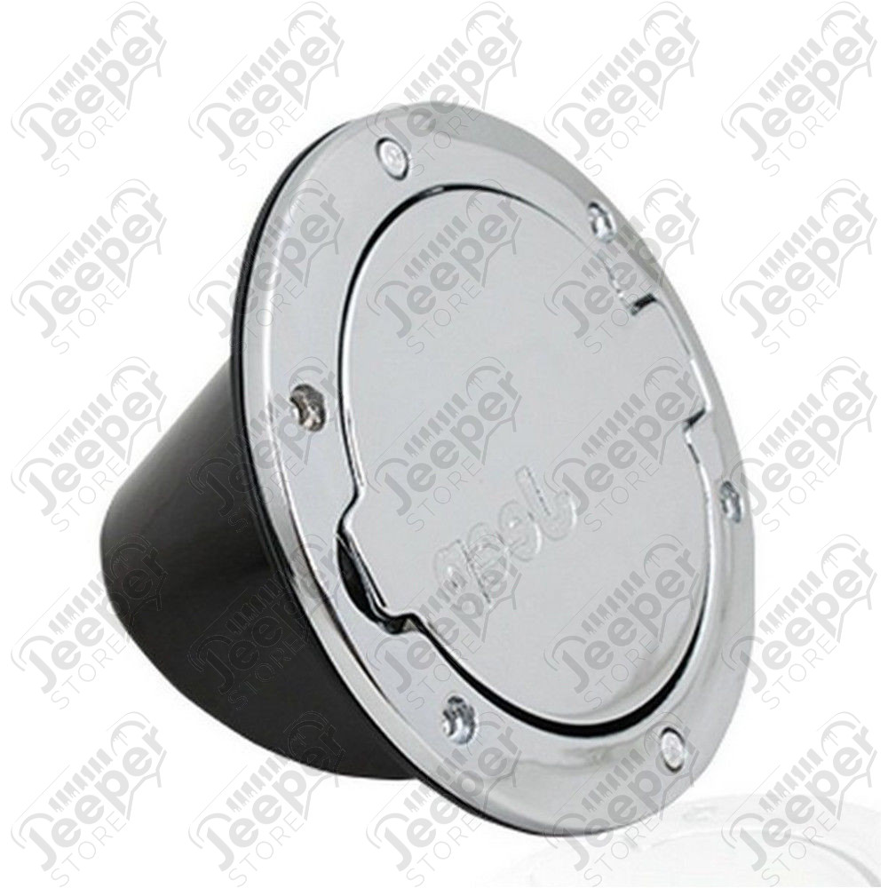 Trappe à essence "Jeep" en aluminium et plastique chromé pour Jeep Wrangler JK