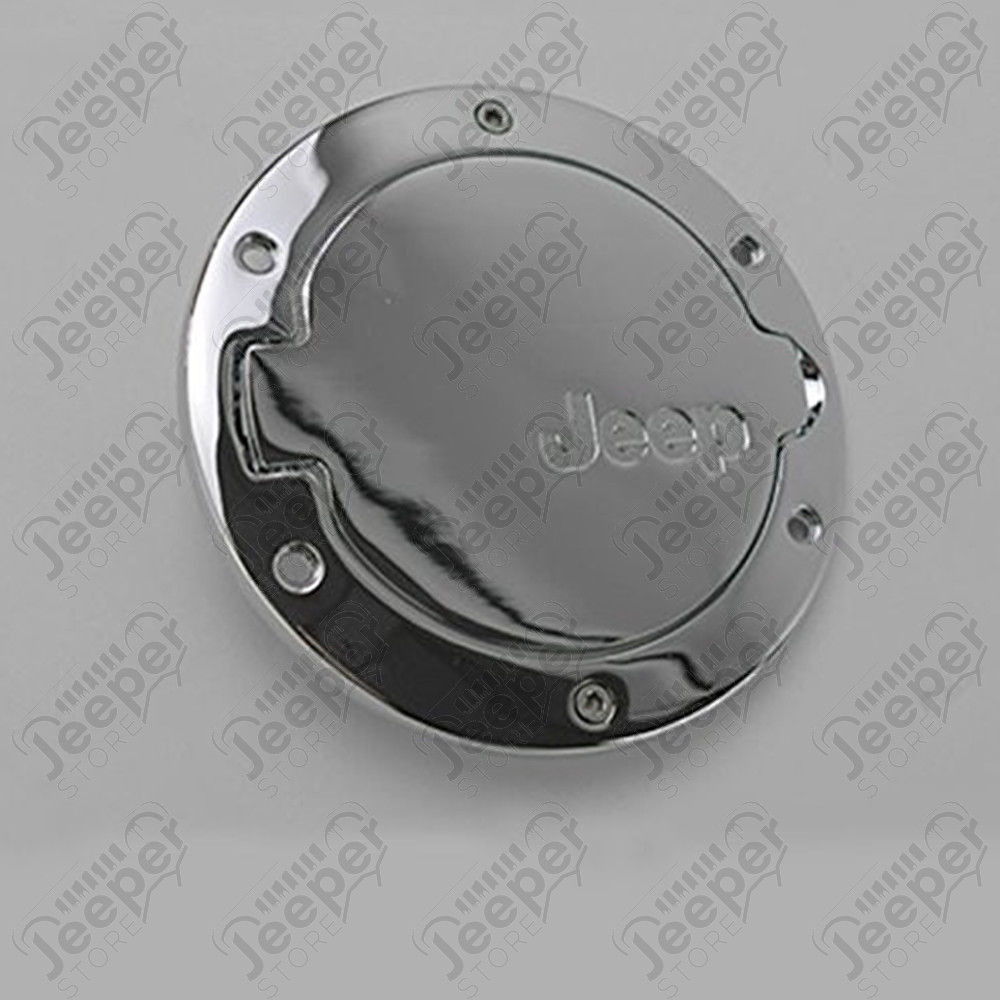 Trappe à essence "Jeep" en aluminium et plastique chromé pour Jeep Wrangler JK