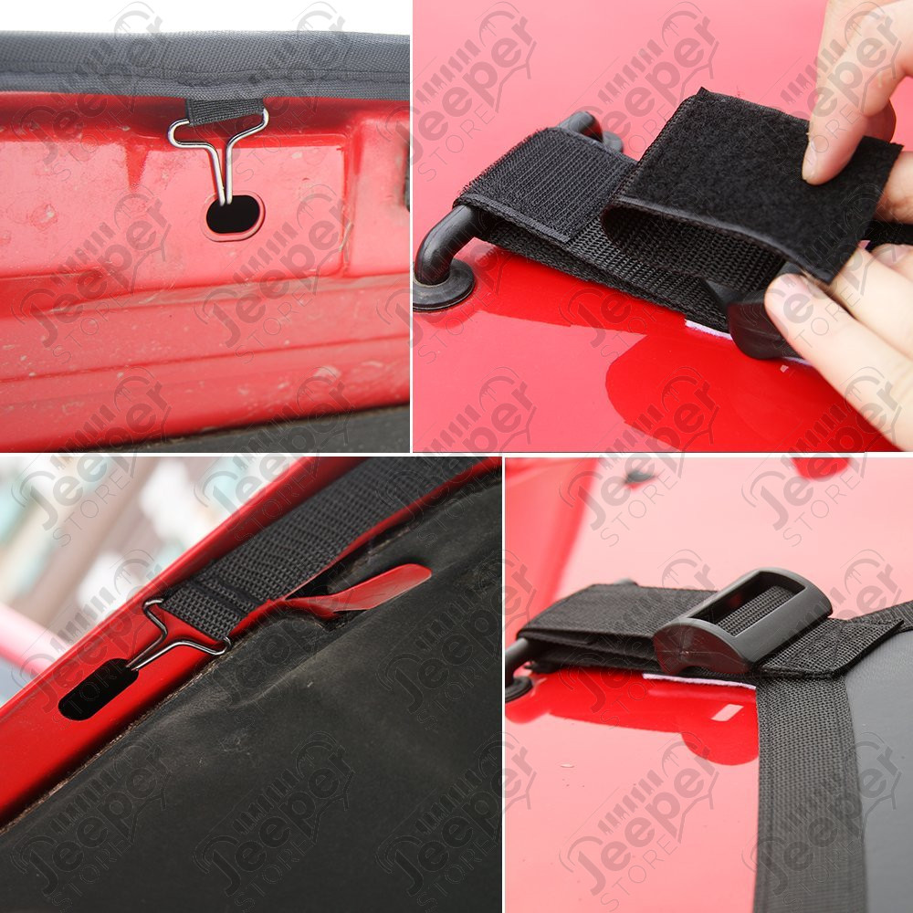 Protection de capot Jeep en tissu "String Jeep" pour Jeep Wrangler JK