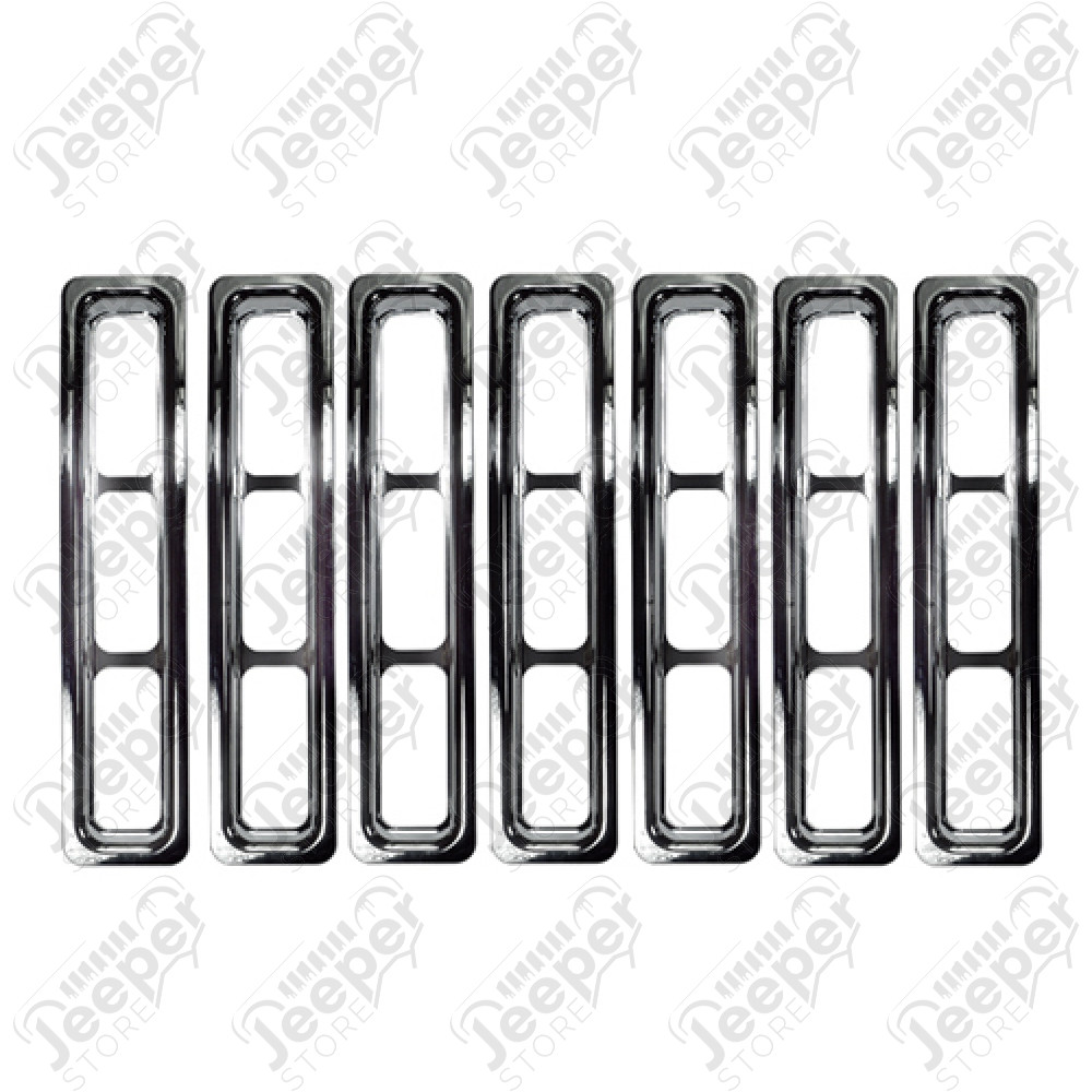 Enjoliveur de calandre en plastique chromé (insert) pour Jeep Wrangler TJ 