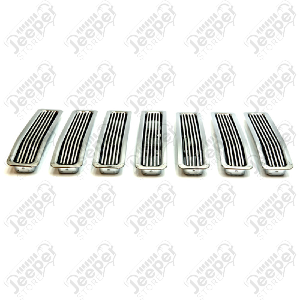 Enjoliveur de calandre en aluminium (insert) pour Jeep Wrangler TJ