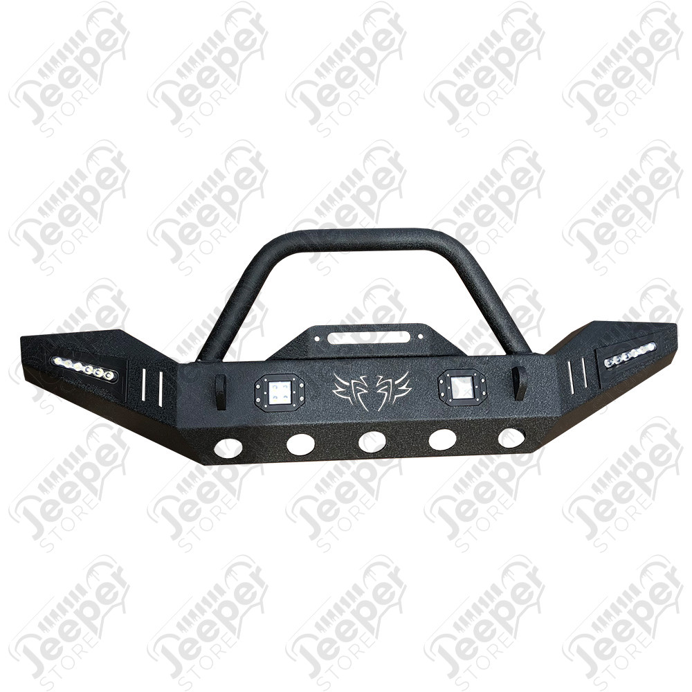 Pare chocs avant acier avec porte treuil type: 4 LED Jeep Wrangler JK