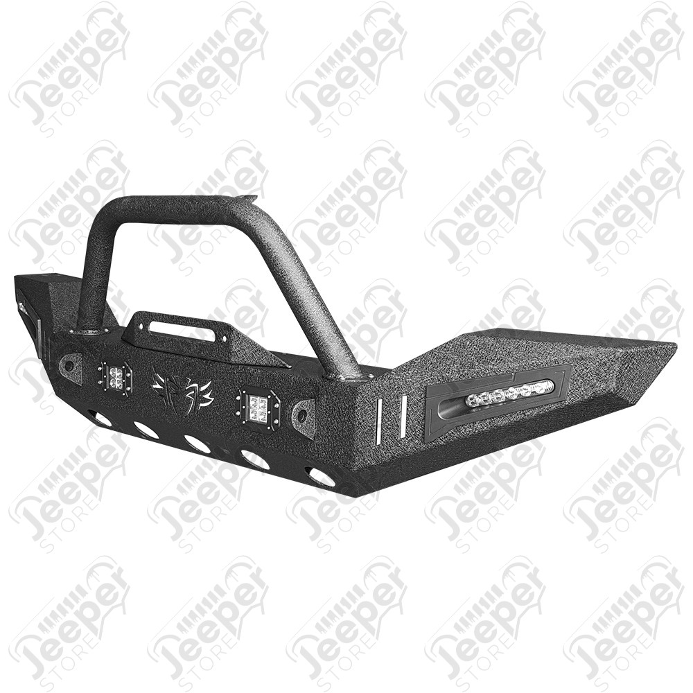 Pare chocs avant acier avec porte treuil type: 4 LED Jeep Wrangler JK