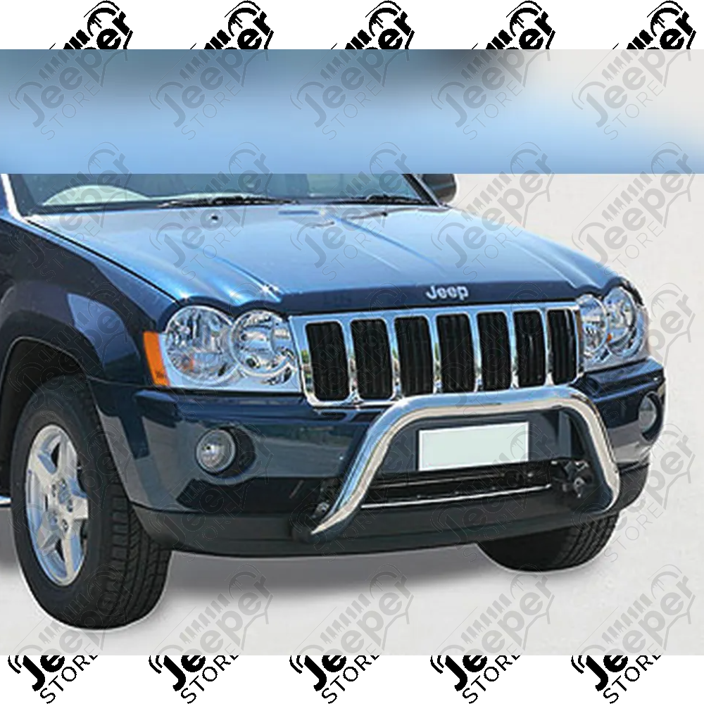 Push bar (pare buffles) acier inox Jeep Grand Cherokee WH, WK Diamètre du Tube: 76mm C’est un kit prêt à être installé. Aucune modification requise. Instruction de Montage Inclus. Made in Italy (Cherasco – Cuneo – Piemonte). Matériel: Inox 100%.