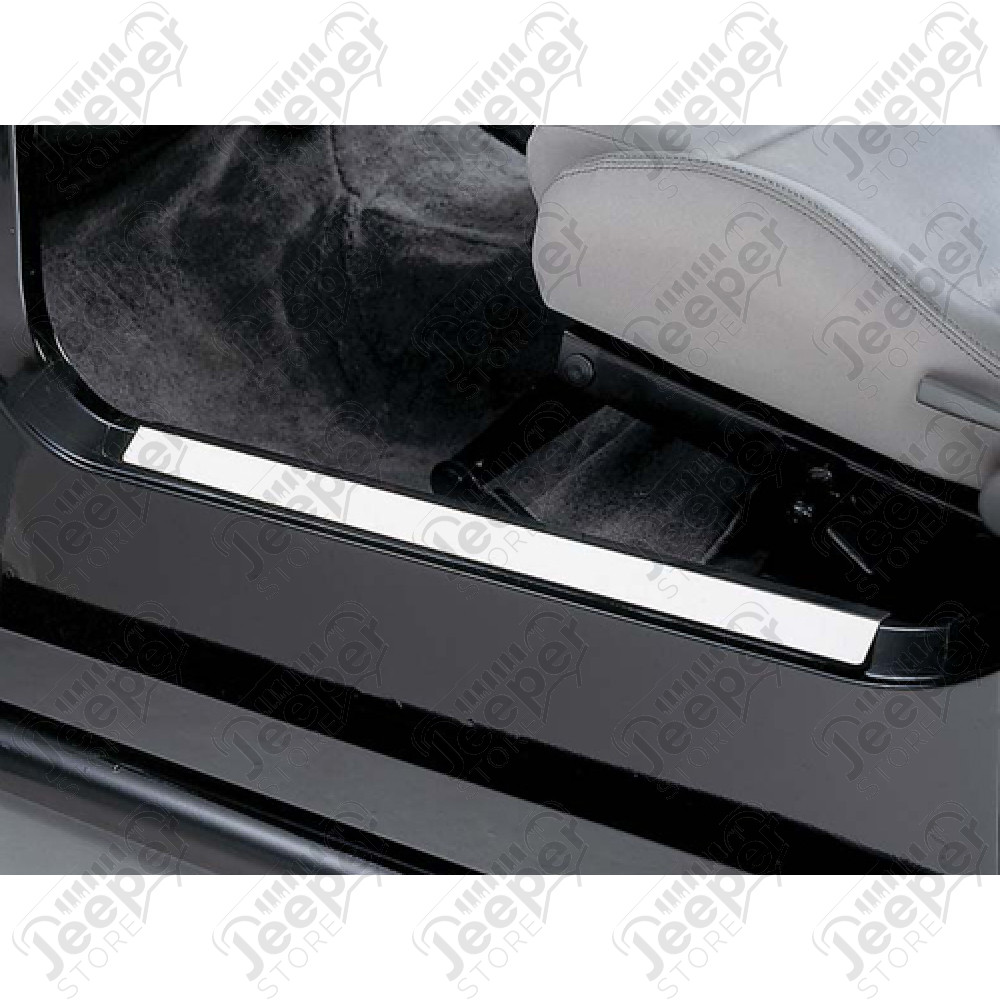 Kit protections de seuils de porte acier inox Jeep CJ, Wrangler YJ