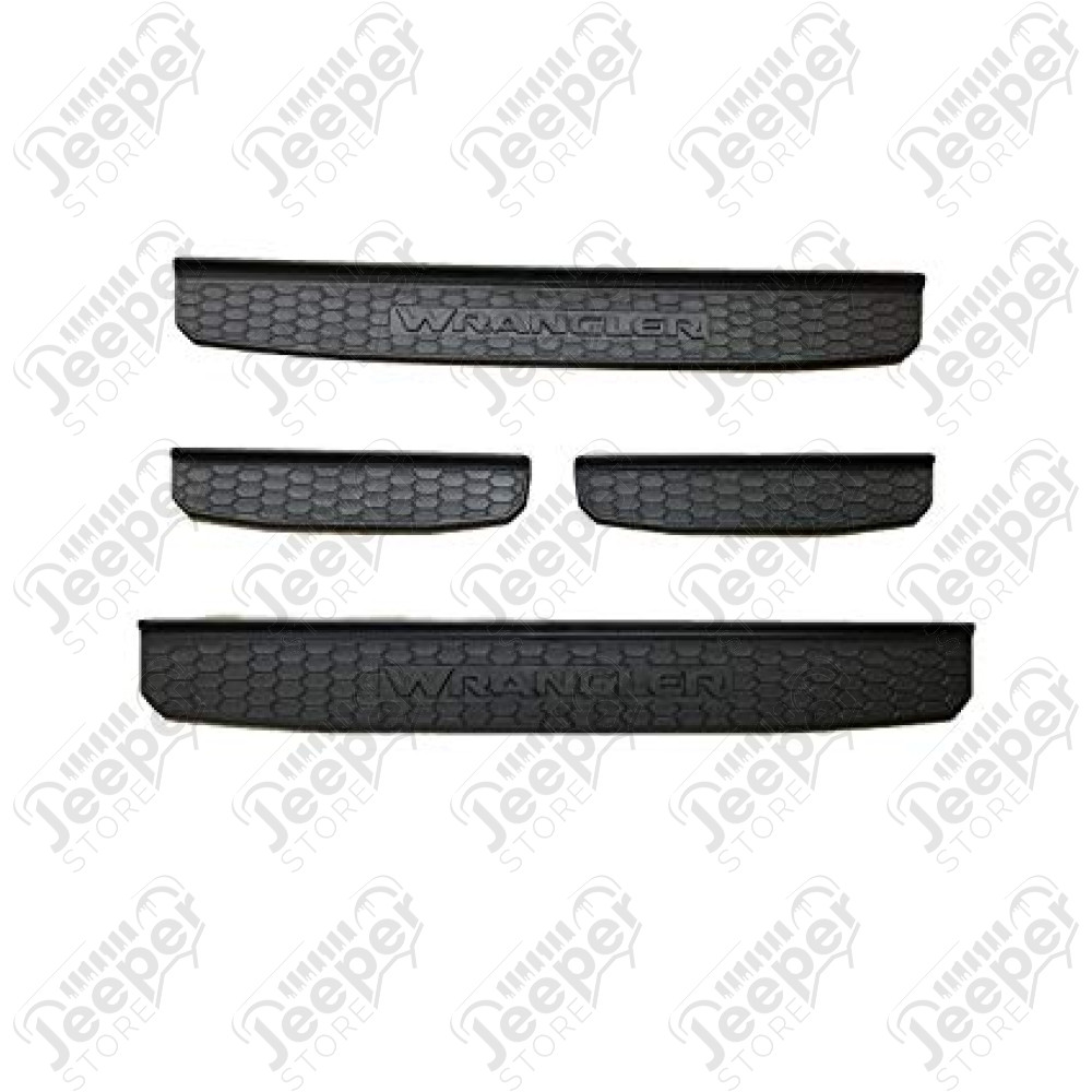 Kit de 4 protections de seuils de portes avant et arrière pour Jeep Wrangler JL Unlimited (4 portes)
