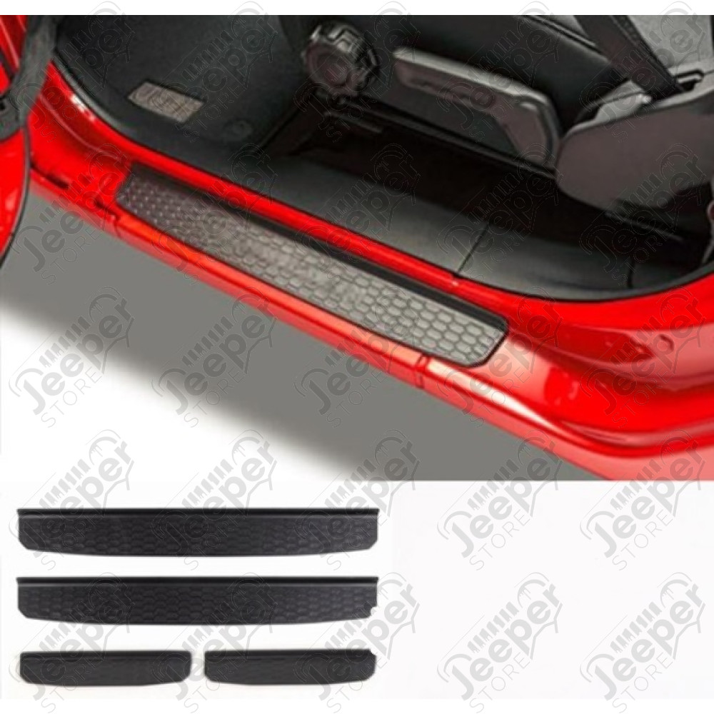 Kit de 4 protections de seuils de portes avant et arrière pour Jeep Wrangler JL Unlimited (4 portes)