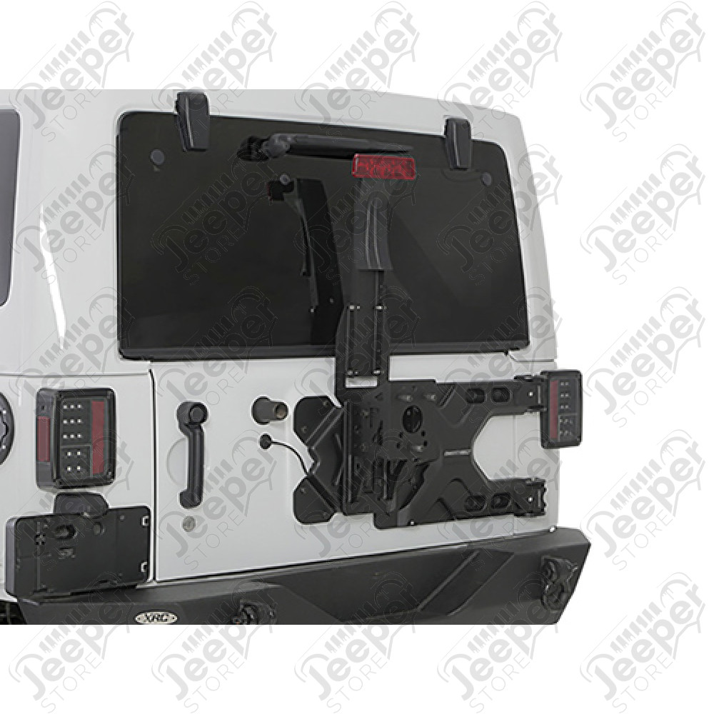 Support de roue de secours renforcé pour pneu jusqu'à 37" pour Jeep Wrangler JK