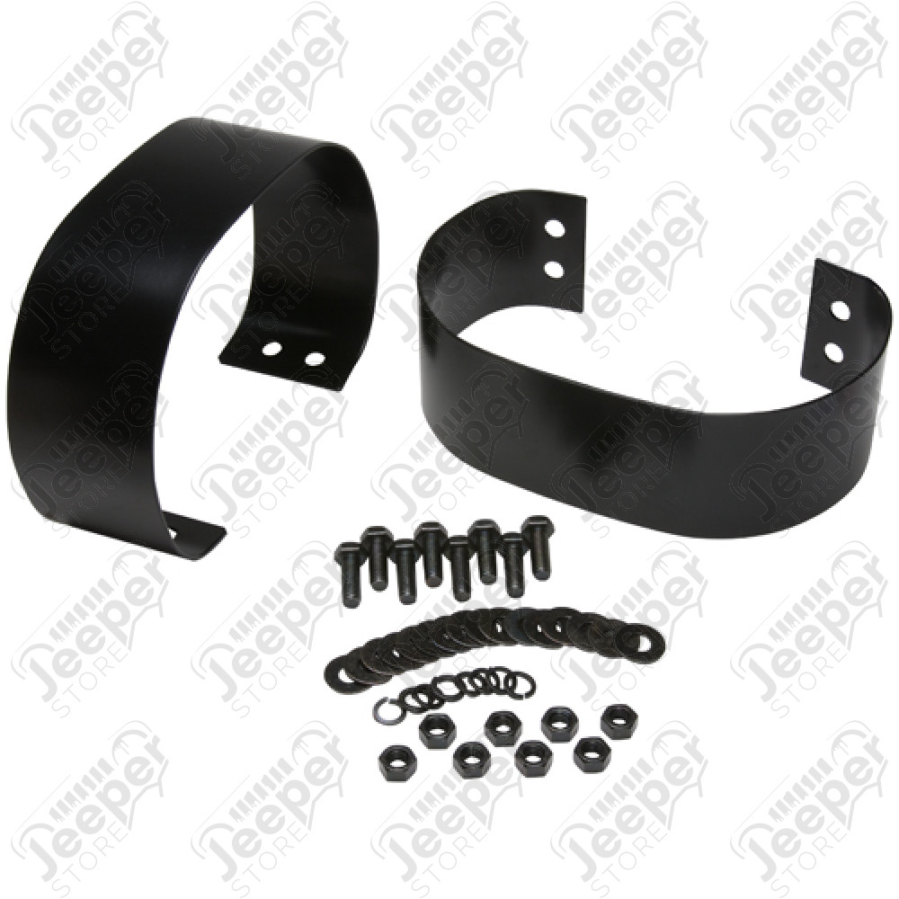 Bumperettes arrière acier noir , Jeep CJ, Wrangler YJ, TJ (la paire)