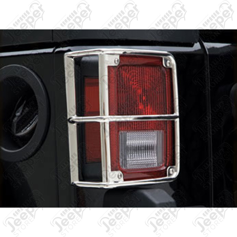 Grilles de protections de feux arrière en acier inox Jeep Wrangler JK