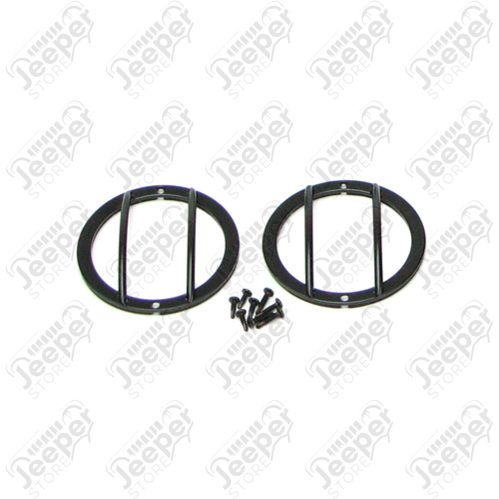 Kit Grilles de protection de feu US noir (feu clignotant latéral) - Jeep Wrangler JK - JK-SFSM07B