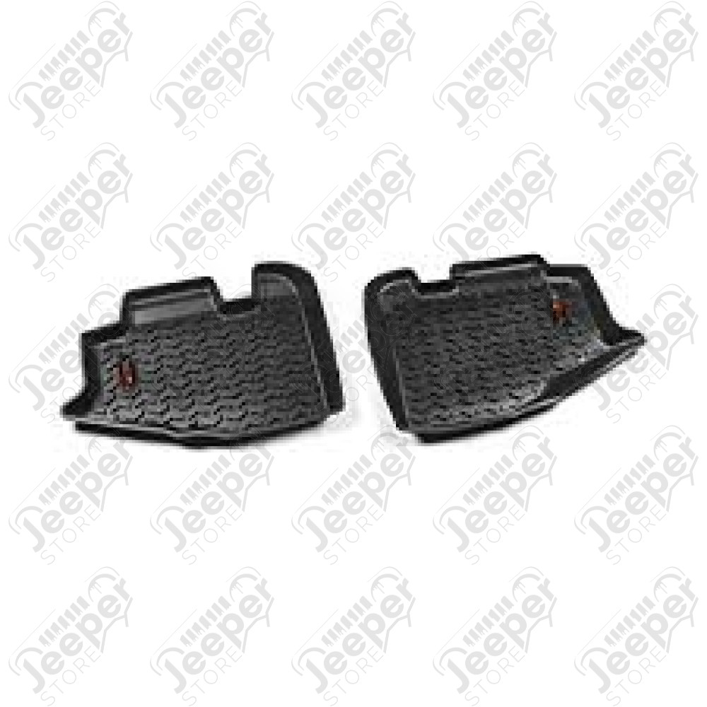 Kit de 2 tapis de sol arrière en caoutchouc préformé - Jeep Wrangler TJ et LJ - 1566.21 / 61731 / 12950.10
