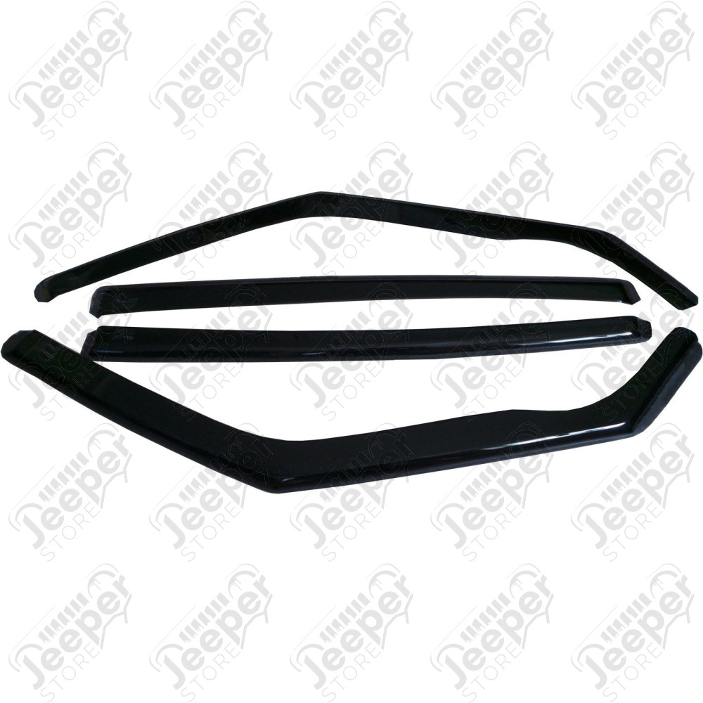 Kit de 4 déflecteurs de vitres (couleur fumée) pour Jeep Grand Cherokee WH, WK