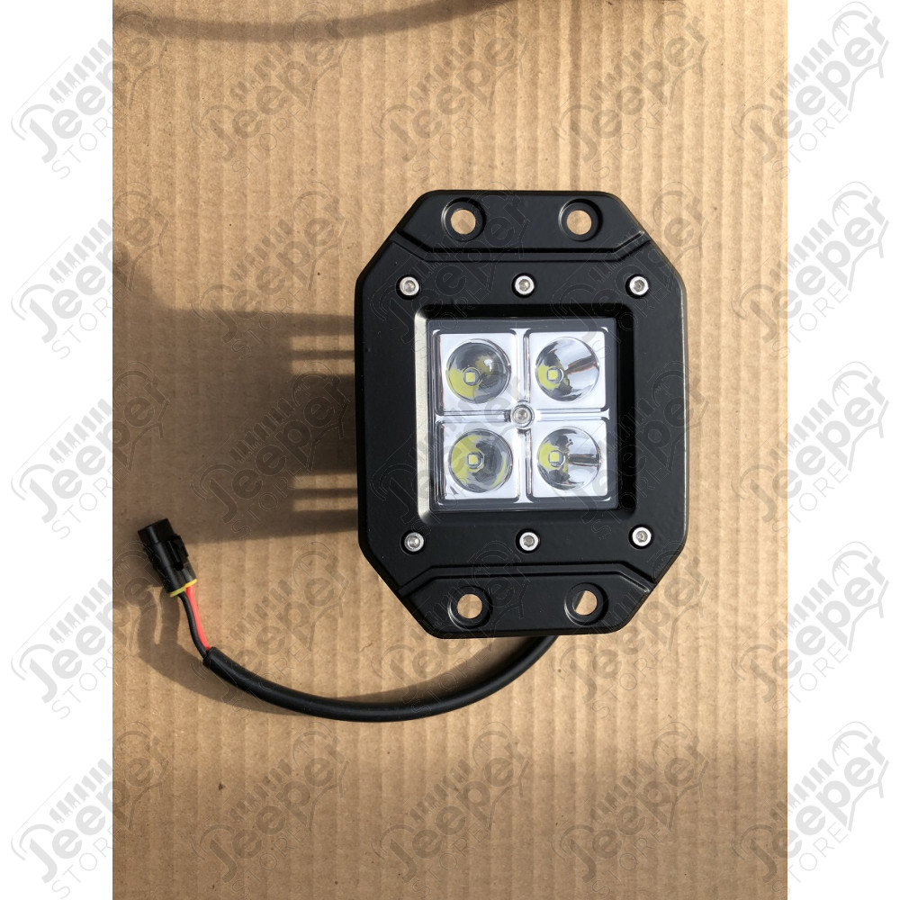 Lampe LED carré universel à encastrer (9 à 32 volts) 12 watts , 1200 lumens (unitaire)