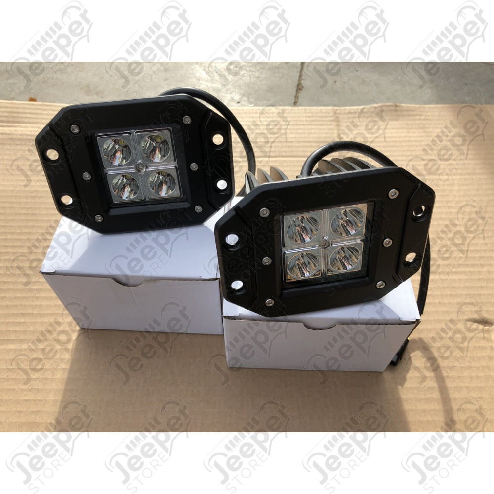 Lampe LED carré universel à encastrer (9 à 32 volts) 12 watts , 1200 lumens (unitaire)