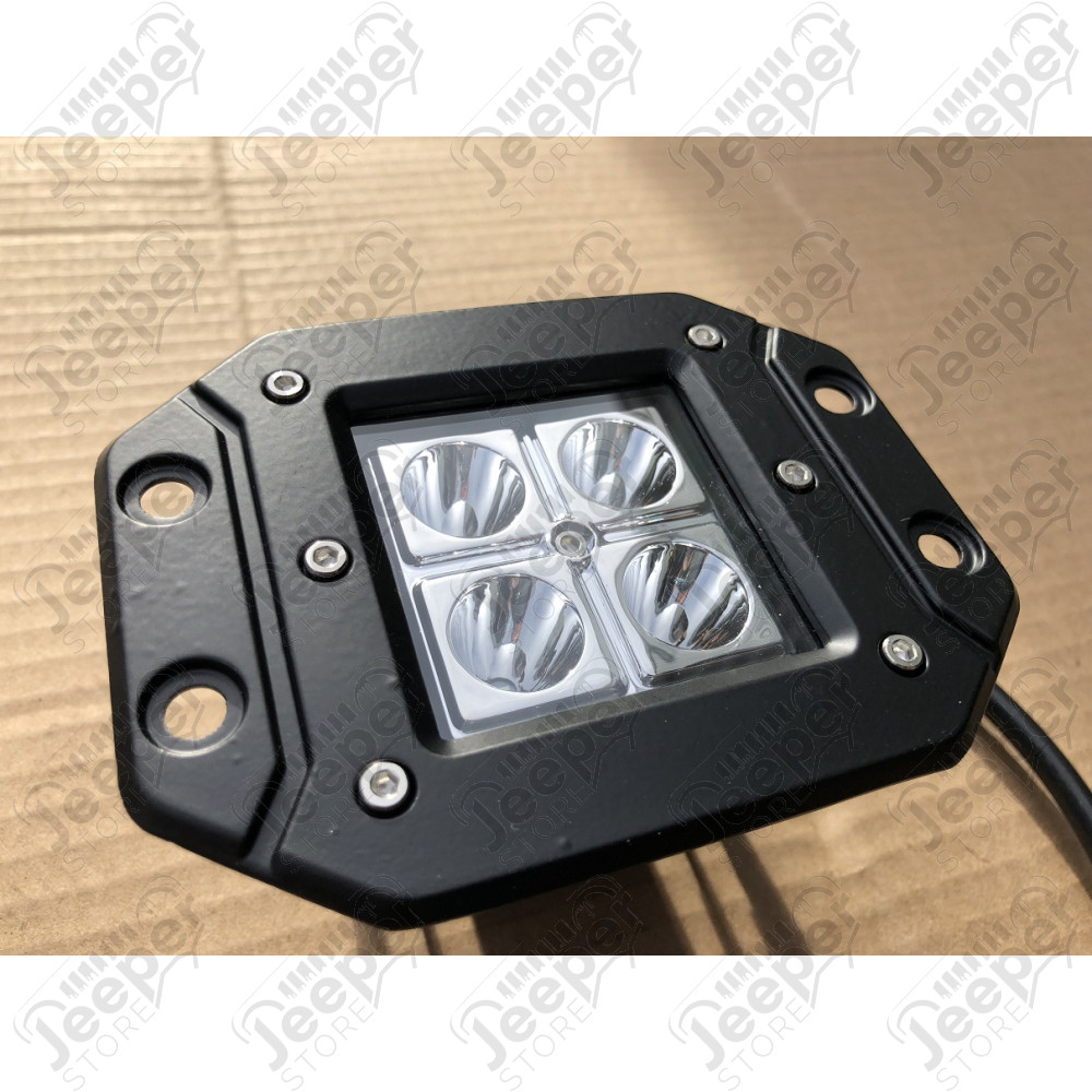 Lampe LED carré universel à encastrer (9 à 32 volts) 12 watts , 1200 lumens (unitaire)