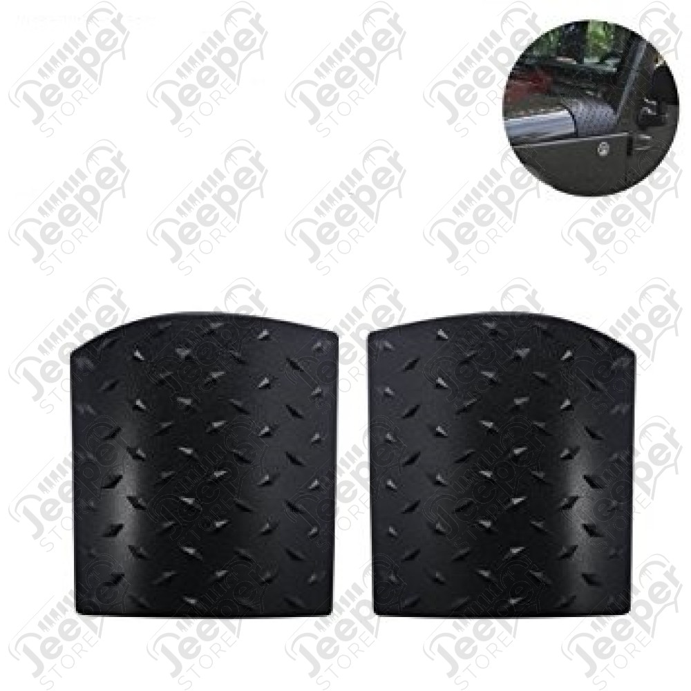 C103-039-Black Kit de 2 coins de protection en plastique (entre baie et capot) Jeep Wrangler JK
