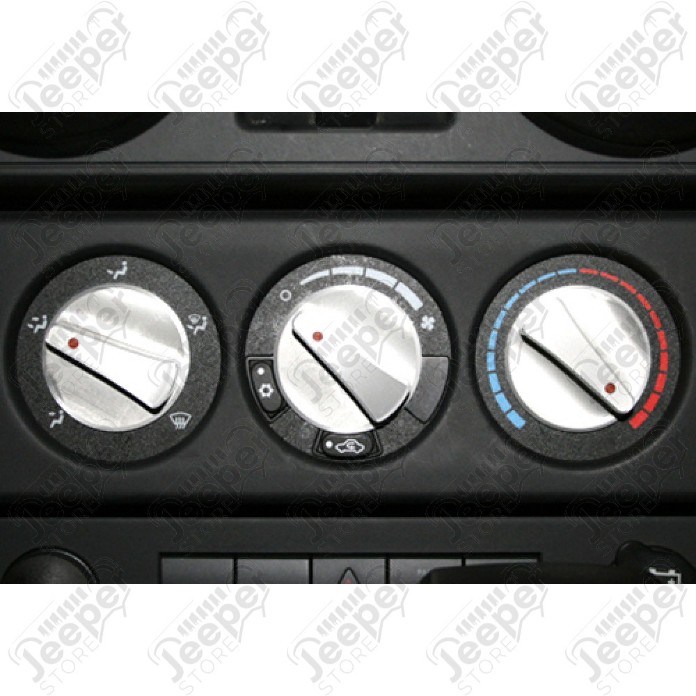 Kit de boutons 3 en aluminium pour tableau de bord Jeep Wrangler JK
