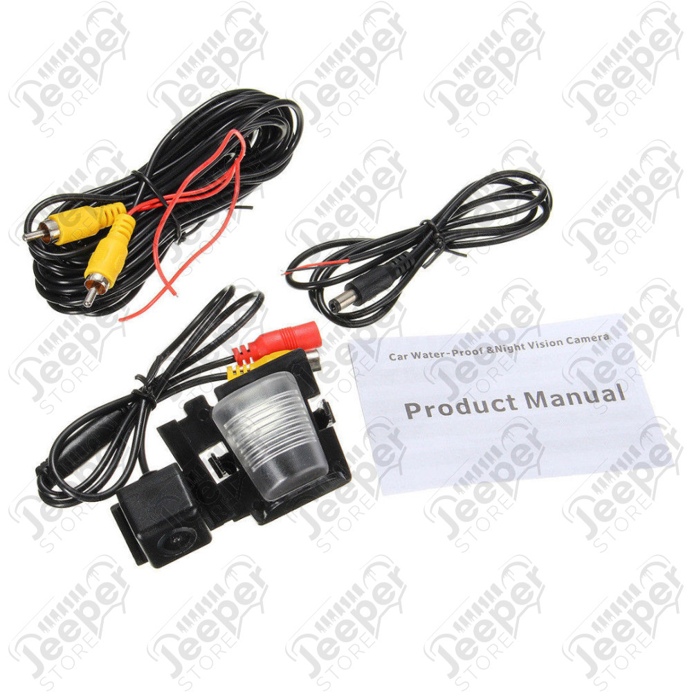 Caméra de recul avec éclaireur de plaque d'immatriculation intégré - Jeep Wrangler JK - 472689-1SCZ0