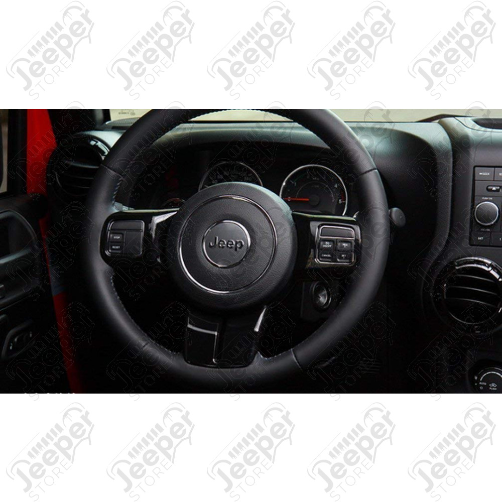 Kit d'enjoliveurs de tableau de bord et portes (12 pièces) (couleur: noir) pour Jeep Wrangler JK