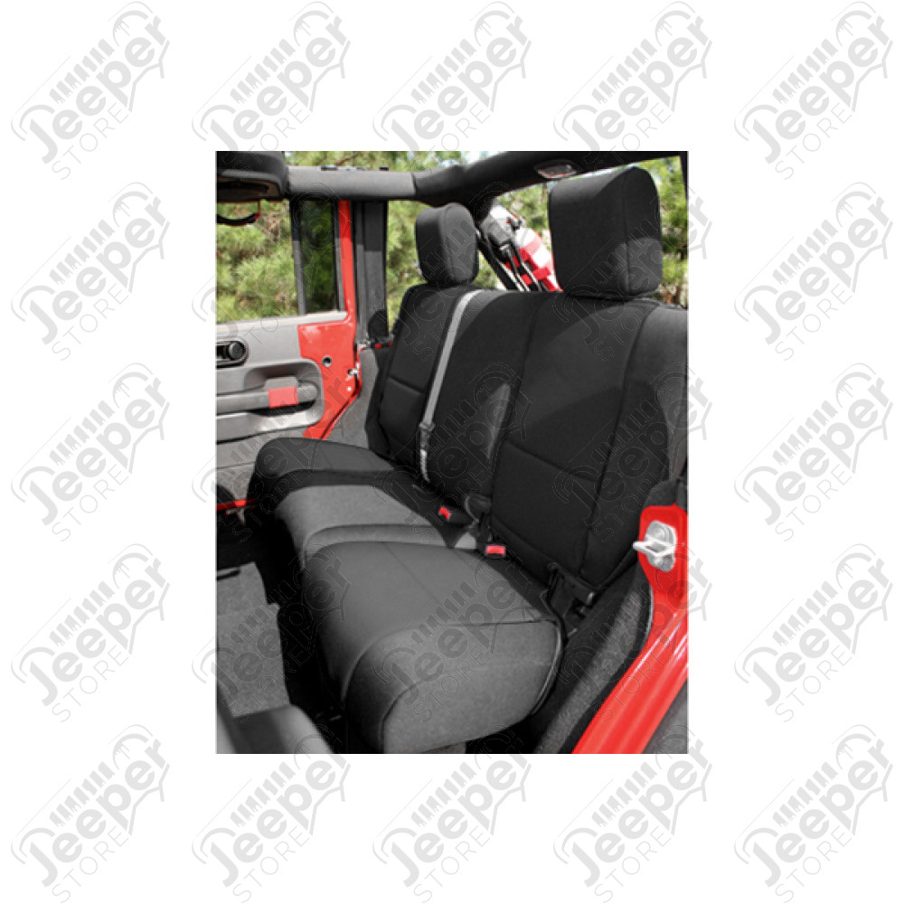 Kit de housses de banquette arrière noir en néoprène Jeep Wrangler JK Unlimited (4 portes) 