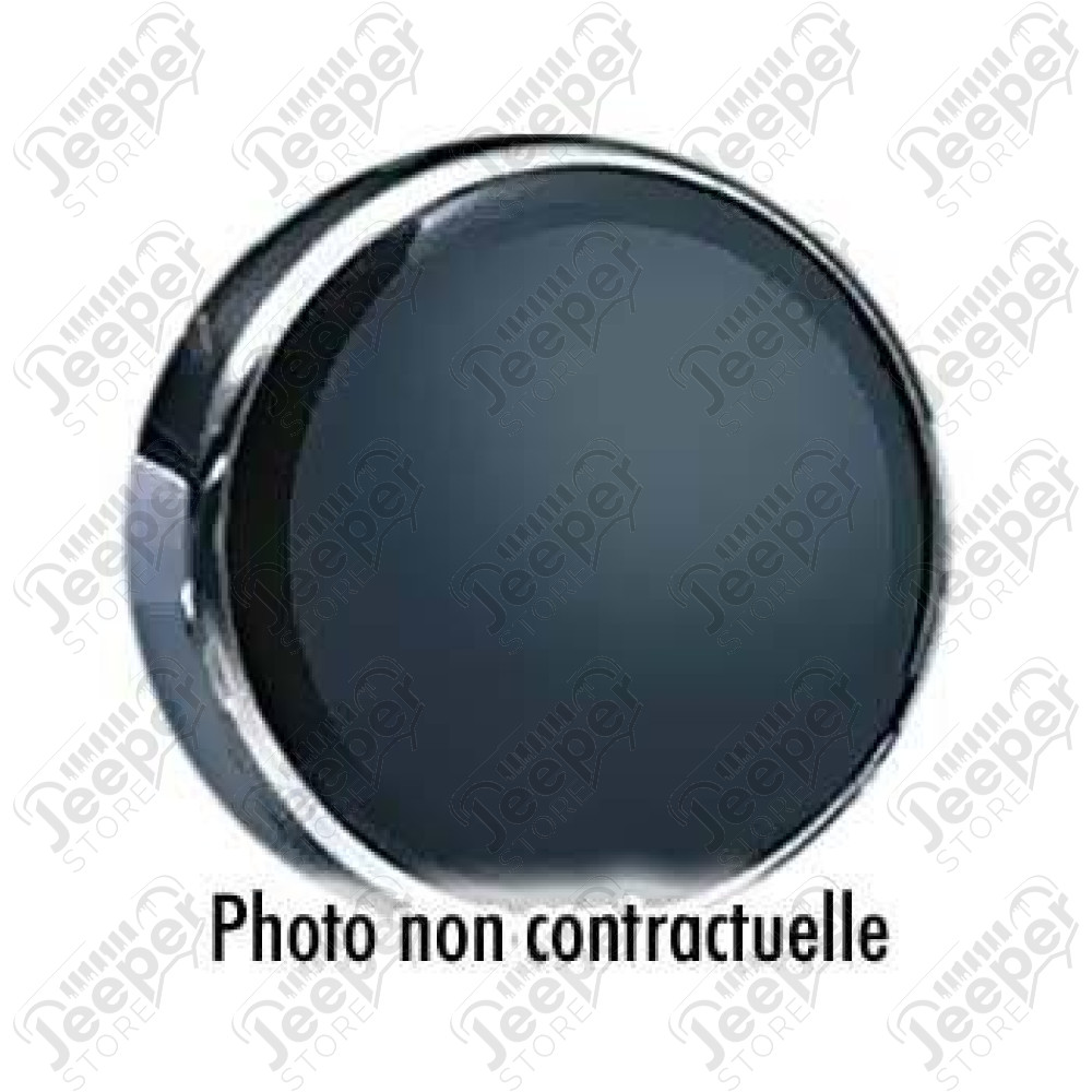 Housse de roue de secours avec cerclage acier / inox et centre en plastique pour roue de 31"x10.50"