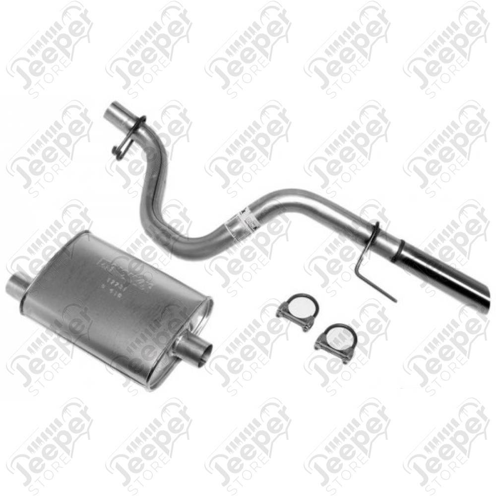 Silencieux et tube de sortie vernis aluminisé pour 2.5L et 4.0L Jeep Wrangler YJ