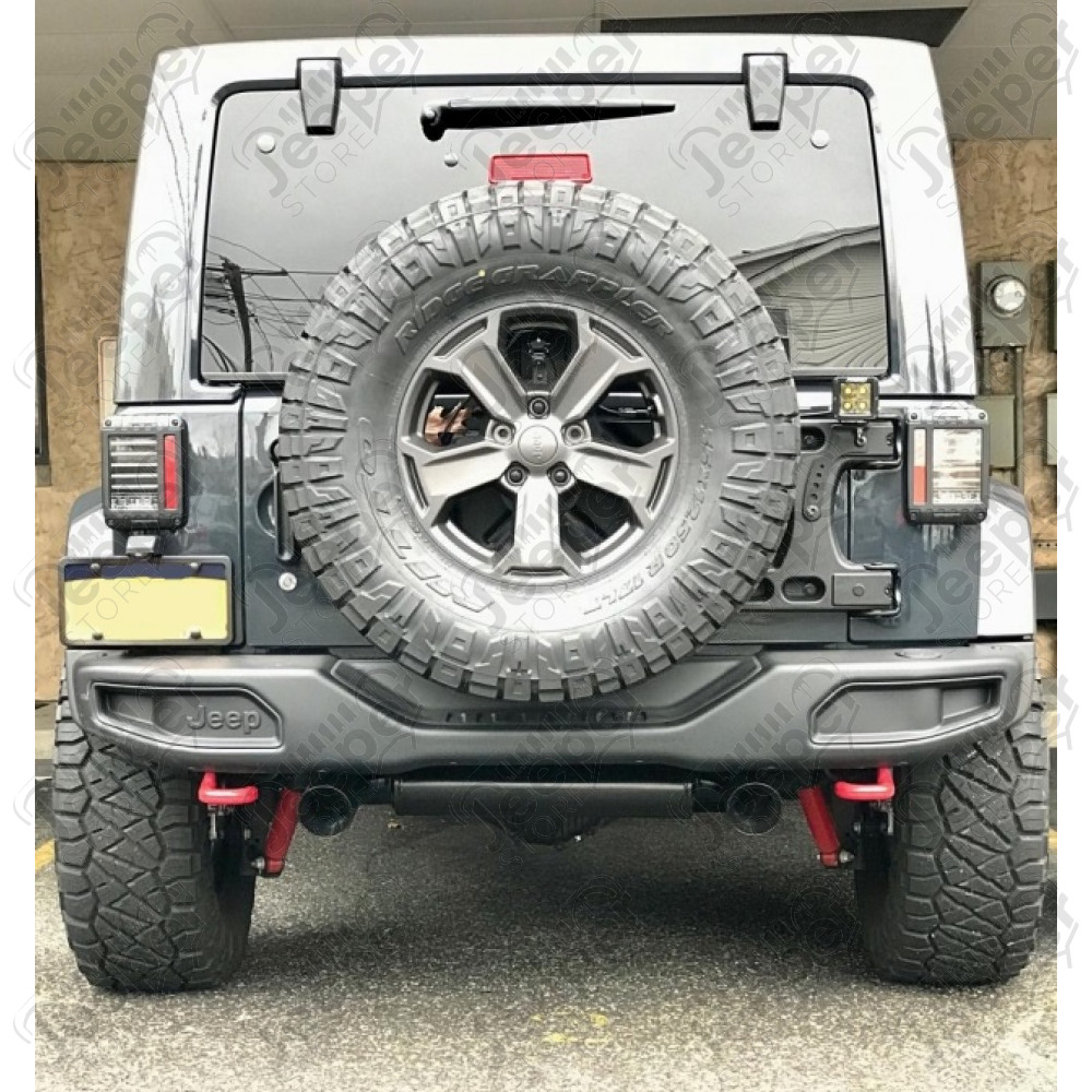 Silencieux échappement noir avec double sortie (embout ROND) moteurs 2.8L CRD, 3.8L et 3.6L essence - Jeep Wrangler JK - 17606.77