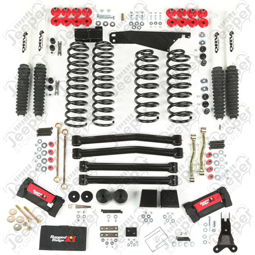 Kit réhausse +4" (+10.16 cm) Rugged Ridge - Jeep Wrangler JK - K3036RR4 / 18415.60